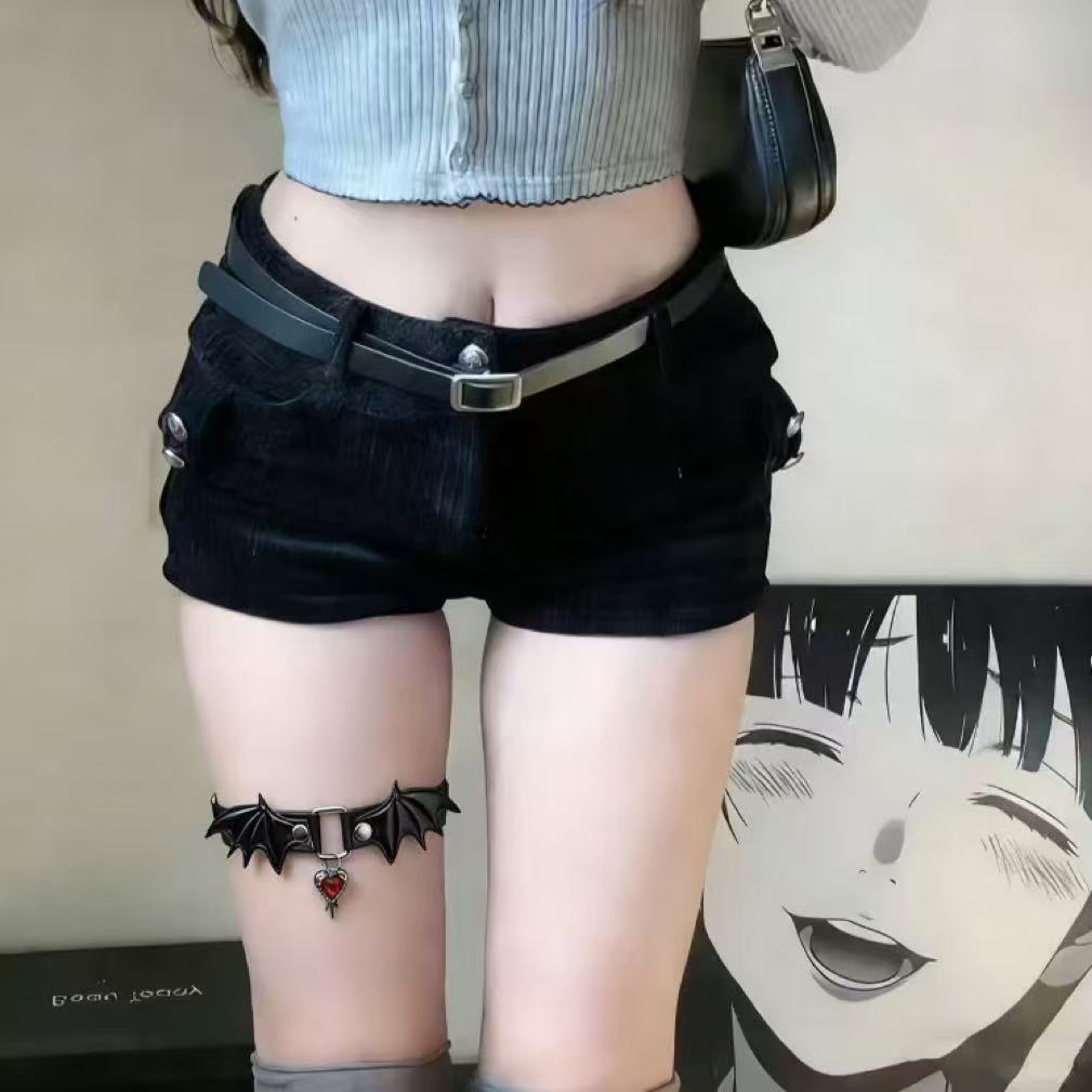 暗黑哥特洛丽塔蝙蝠翅膀大腿环