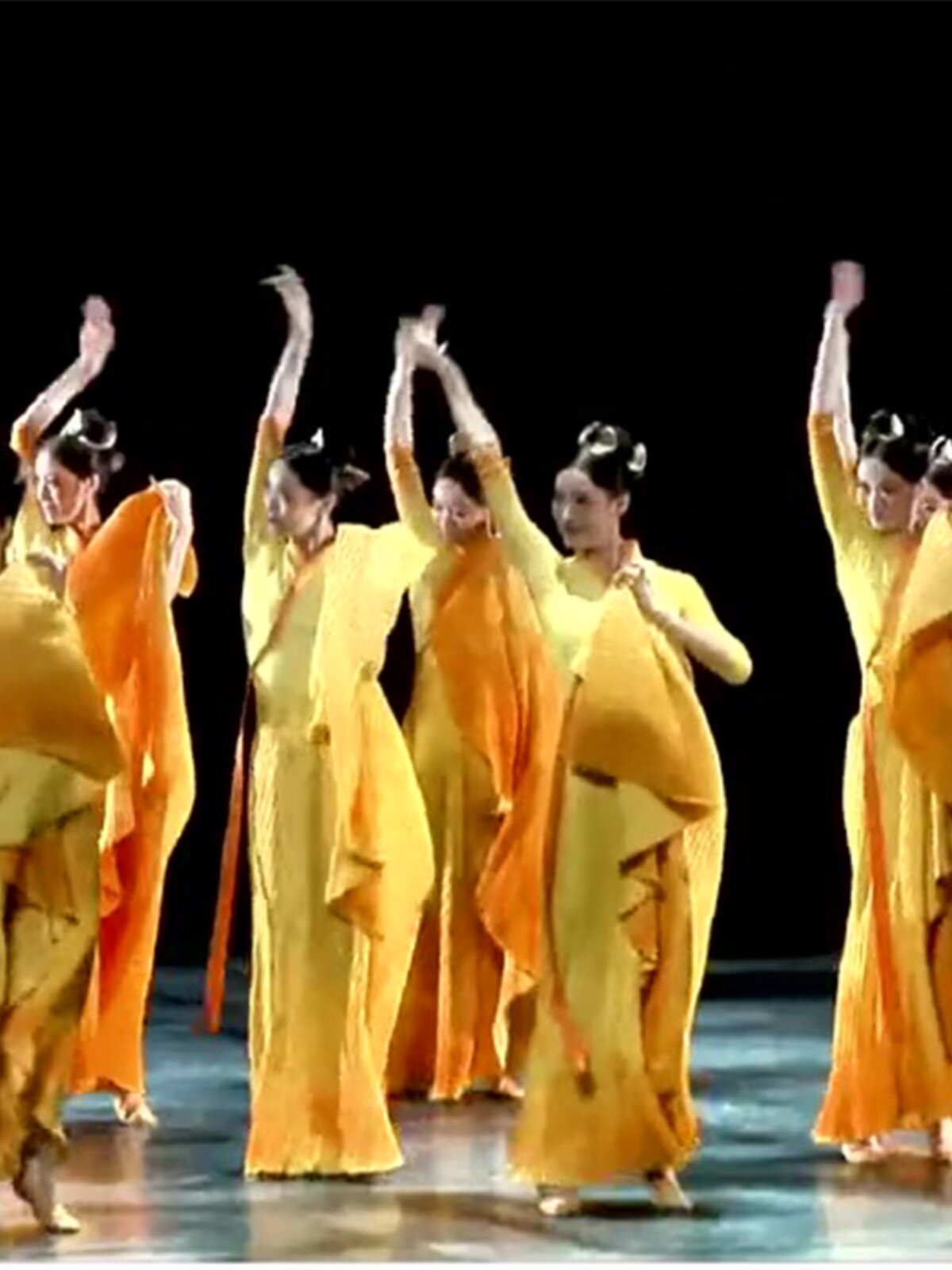 古典舞身韵舞蹈服飘逸中国风舞台演出从来银杏不负秋民族舞蹈服装