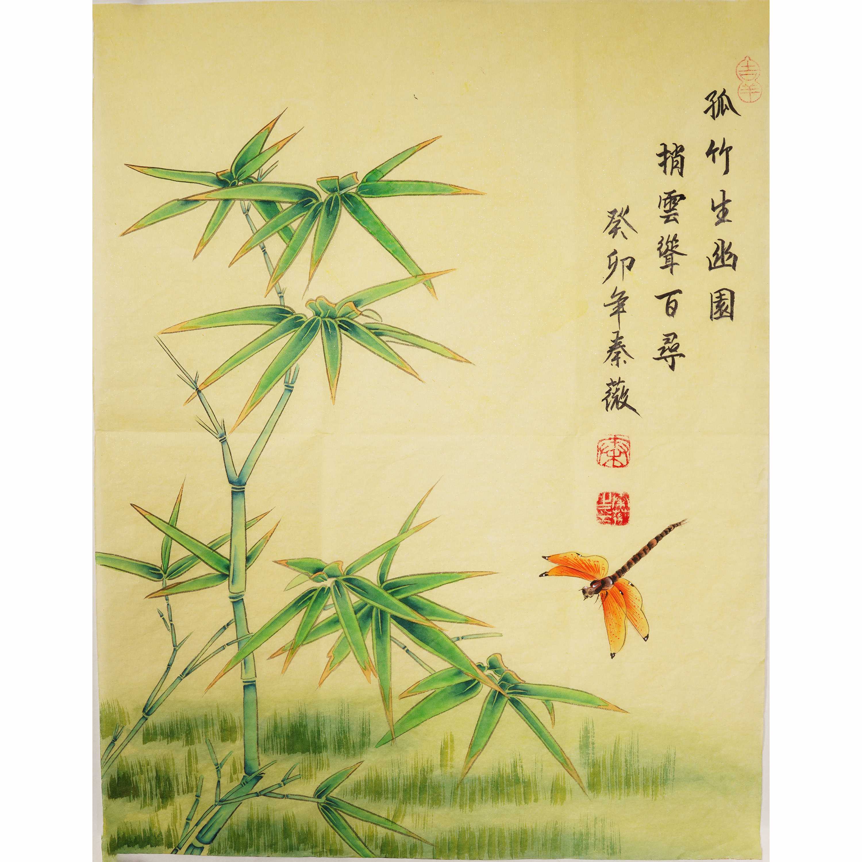 小品条屏梅兰竹菊精品工笔画纯手绘中式客厅餐厅装饰国画秦薇2331