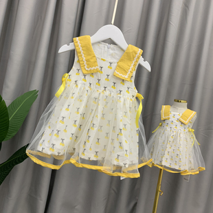 特价夏季女童连衣裙网红纱纱裙2小童洋气裙子1-3-4-5岁宝宝公主裙