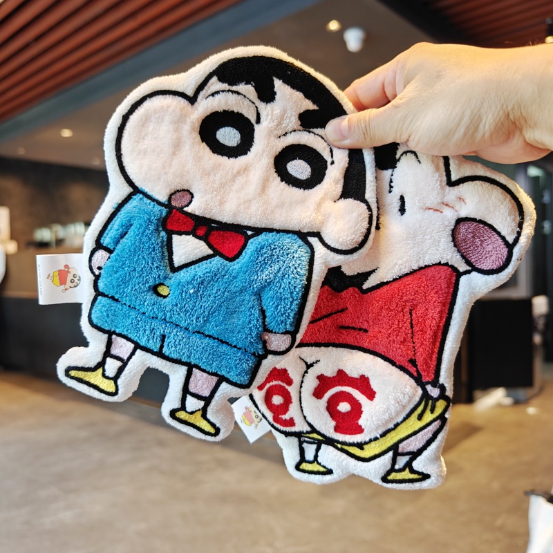 伊藤家史迪奇蜡笔小新头型擦手巾条纹方巾圣诞刺绣毛巾手巾擦汗巾