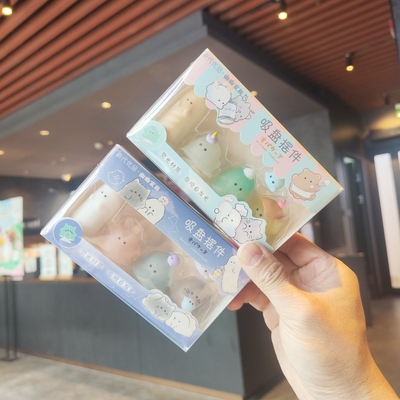 伊藤家卡通CRUX正版授权幽幽家族萌萌达少女心小幽灵硅胶吸盘摆件