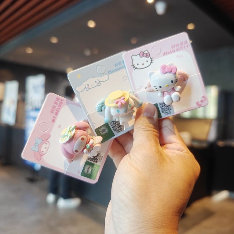 伊藤家正版授权三丽鸥立体公仔头玉桂狗美乐蒂发圈发绳头扎发饰