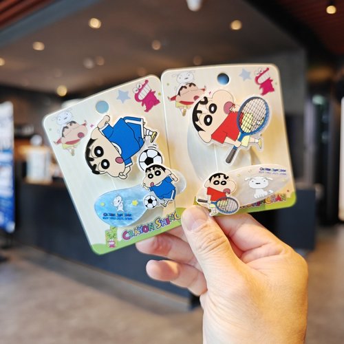 伊藤家卡通正版蜡笔小新旅行发夹可爱刘海夹侧边夹发饰