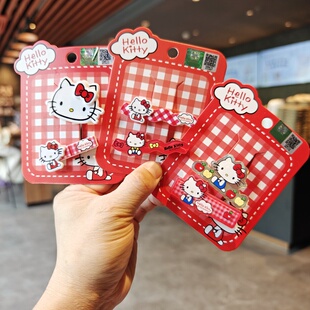 伊藤家正版授权三丽鸥HelloKitty边夹凯蒂猫刘海夹发夹发饰学生用