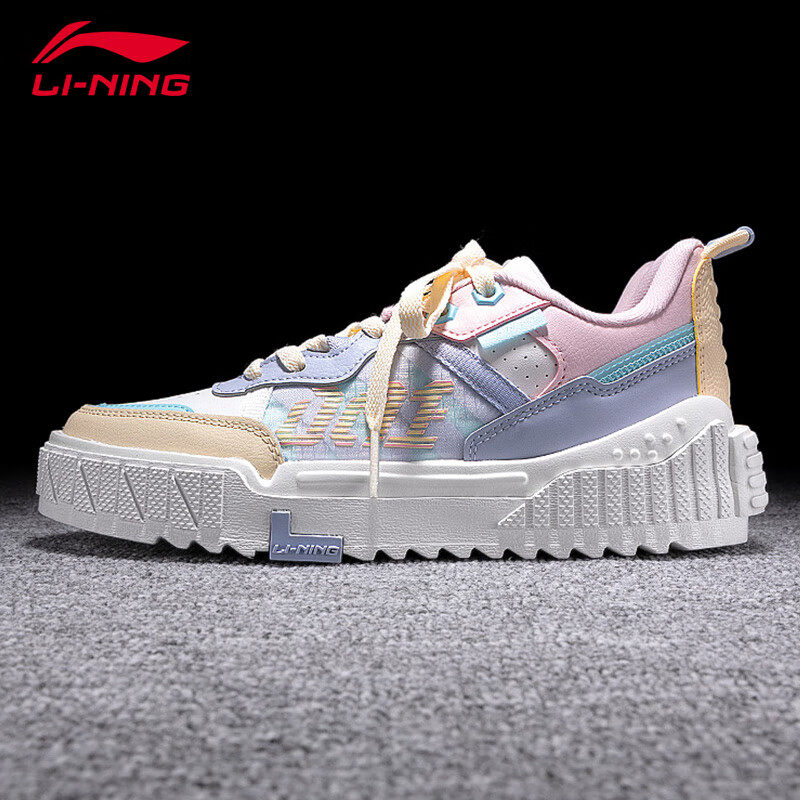 李宁休闲鞋女2023春秋新款001传奇板鞋惟吾运动鞋空军一号agcr152