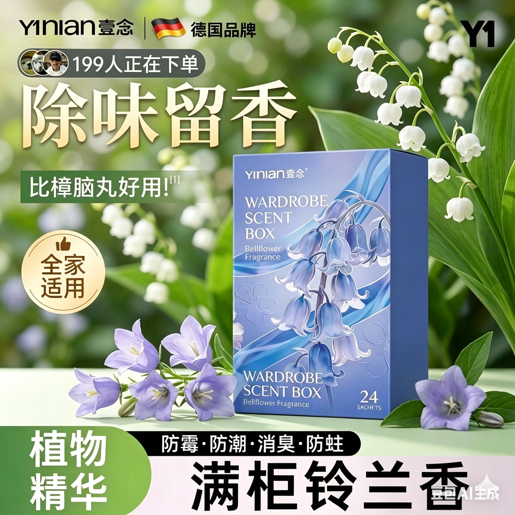 兰花香樟脑丸衣柜防潮防霉除味驱虫室内衣物防虫防蛀香包服干燥剂