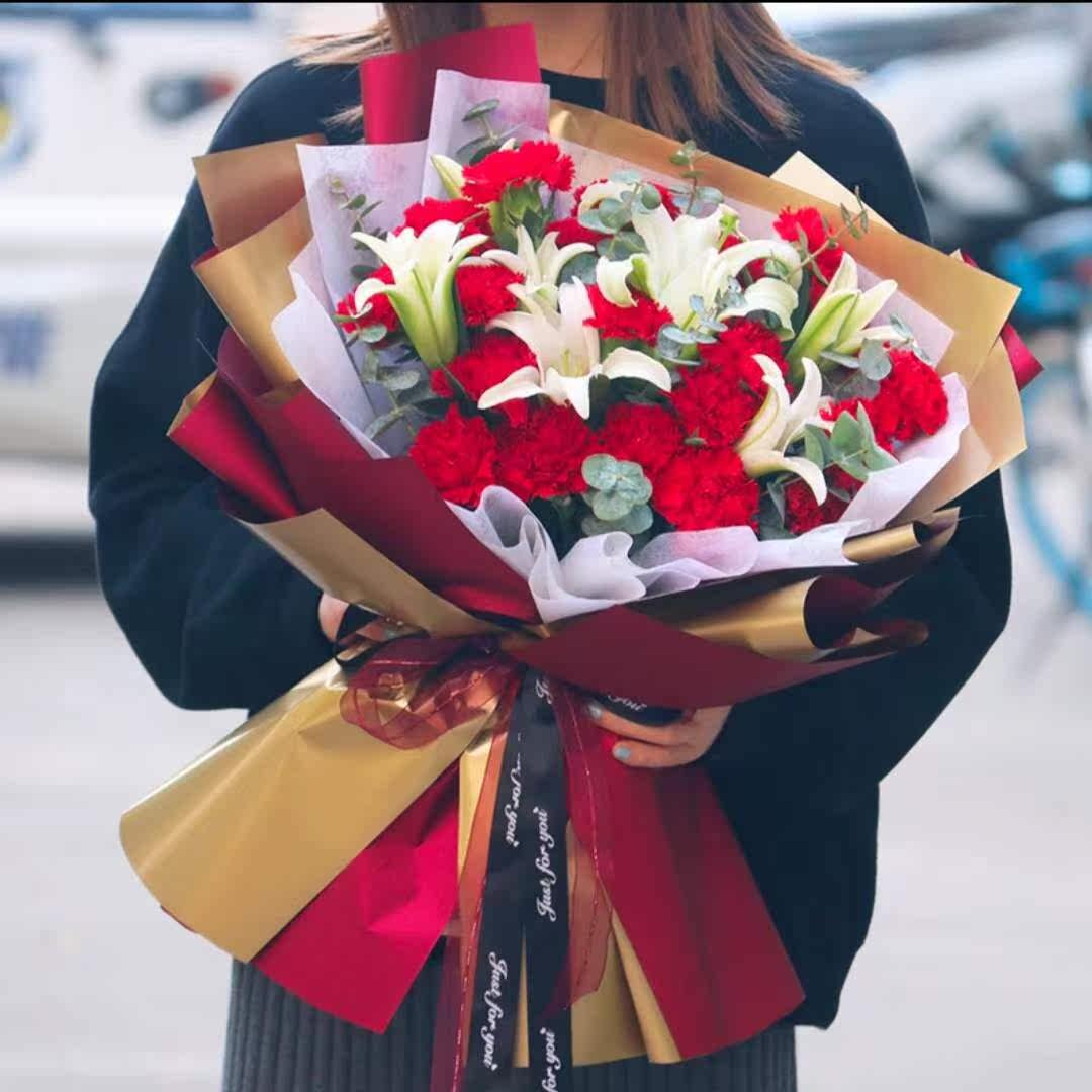 康乃馨母亲节鲜花订购上海鲜花同城速递静安长宁浦东鲜花店送花