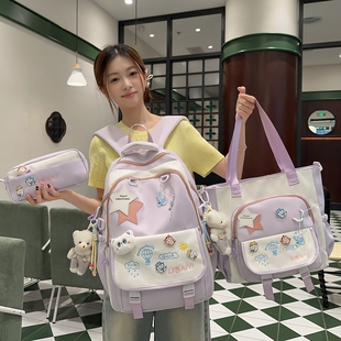 书包初中女生韩版可爱双肩包日系儿童双肩包小学生高中大学生背包