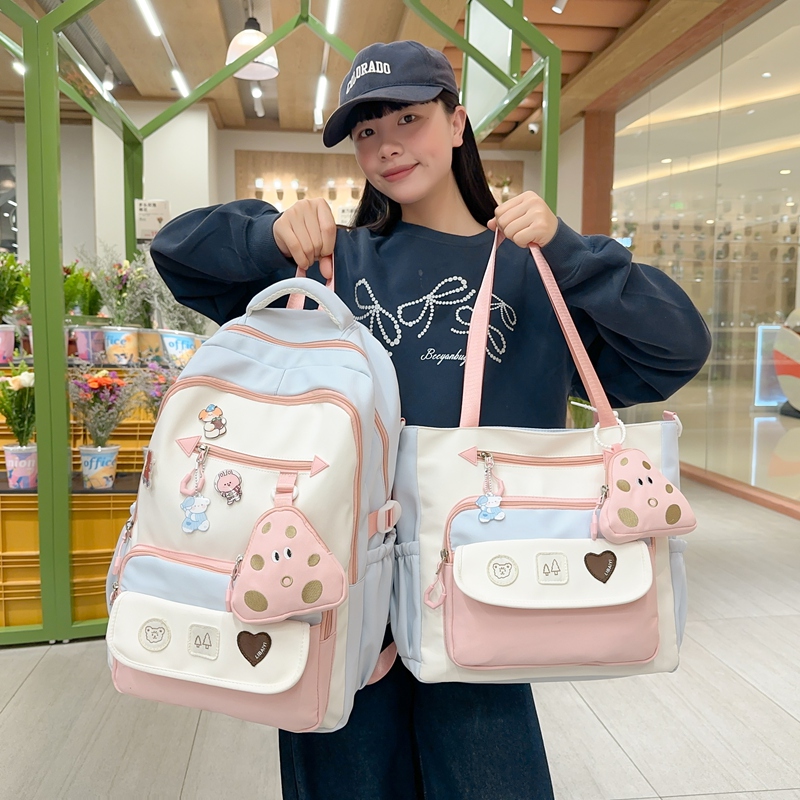 小清新少女百搭双肩包日系高级感