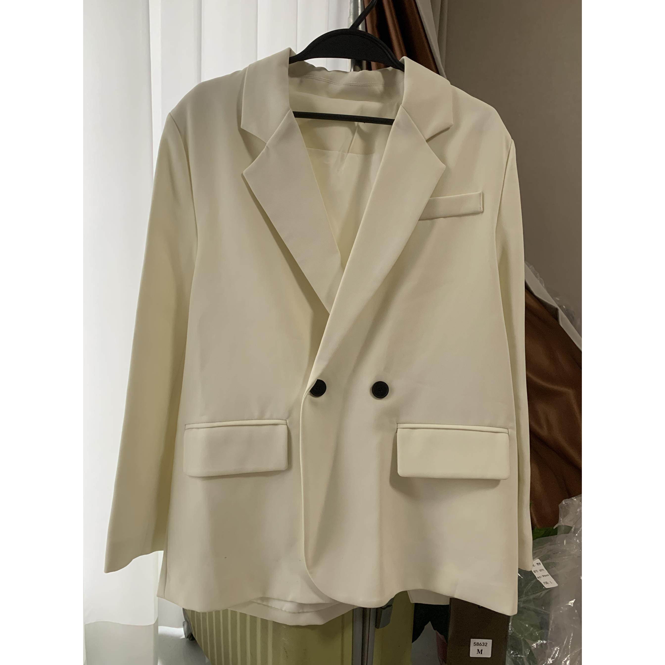 女神范西装外套女春秋2024新款韩版休闲西服女设计感小众宽松上衣