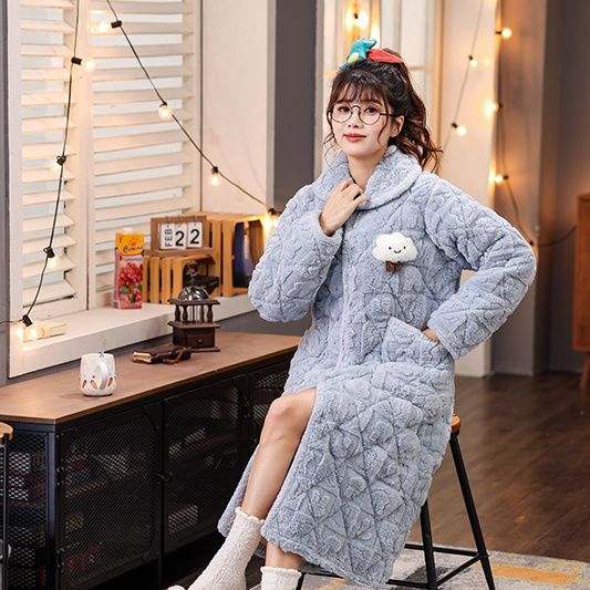 加厚珊瑚绒面料女加厚珊瑚绒