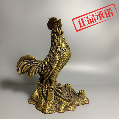 黄铜鸡摆件铜公鸡金鸡长城鸡家居客厅工艺品装饰品摆设客厅办公室