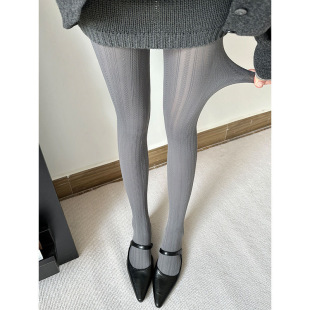 好穿爆款 袜网红春秋款 棉质天鹅绒提花性感美腿塑形连裤 超好看秋款