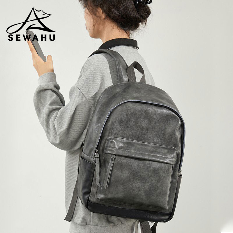 男女小众双肩包大容量电脑背包通勤男士2025新款旅行皮质学生书包