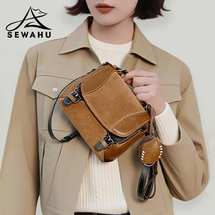 2025新款小众双肩包女高级感通勤小背包女士时尚百搭单肩斜挎包包