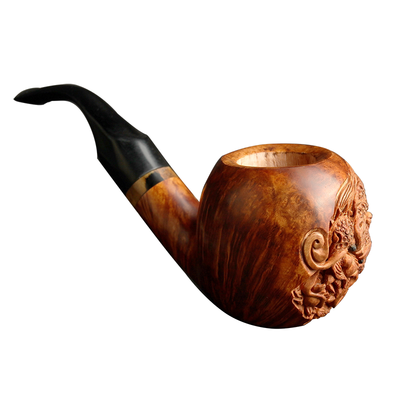 百年海柳石楠木烟斗大师手工雕刻龙头作品龙行天下可订制现货DZ41
