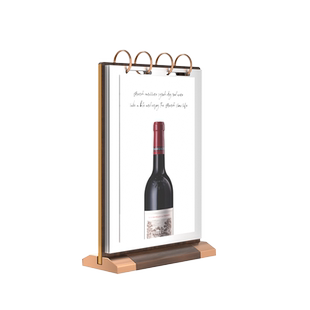 a4台卡架吧台奶茶店点餐牌菜谱本价目表多页酒水牌台牌餐厅活页菜单展示牌双面A5翻页台卡木质定制餐牌展示架