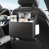 汽车座椅后背收纳袋车用后座储物挂袋多功能车载纸巾盒雨伞置物架