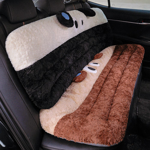 冬季汽车坐垫短毛绒坐靠一体后排