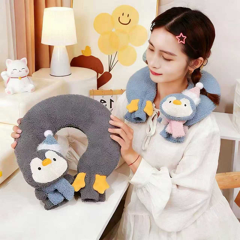 热水袋u型护颈椎枕注水暖水袋冬