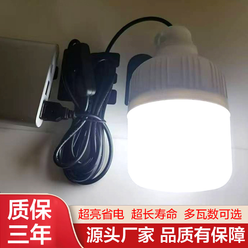 高亮度USB灯泡充电宝节能灯随身地摊停电宿舍家用LED移动电源应急