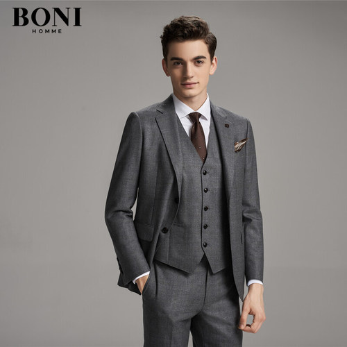 BONI商务羊毛休闲韩版西服套装