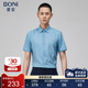 堡尼夏季 男士 新品 BONI 商务短袖 衬衫 修身 衬衣竖条纹上衣GL387B21B