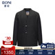 商务棉衣外套净色国风印花茄克款 BONI 堡尼新品 休闲棉服IS580021C