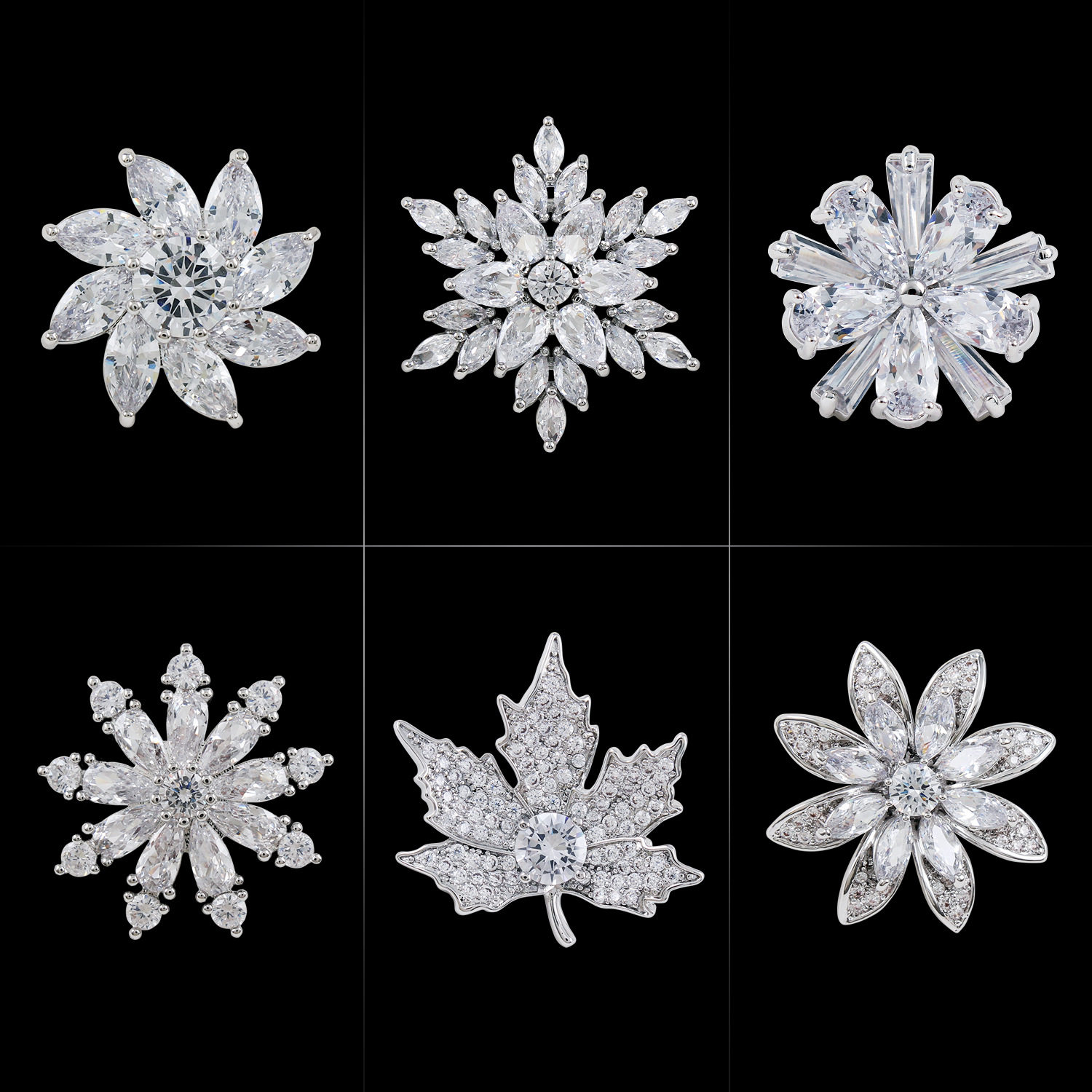 气质小雪花胸针男女高档装饰西服领针百搭微镶锆石防走光扣子免缝,饰品/流行首饰/时尚饰品新,胸针,淘宝优惠券,粉丝福利购,淘宝优惠卷