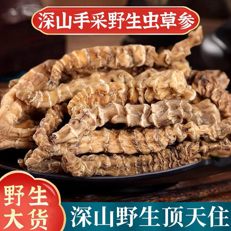 云南野生顶天柱中药材500g正品虫草参地参干泡酒料