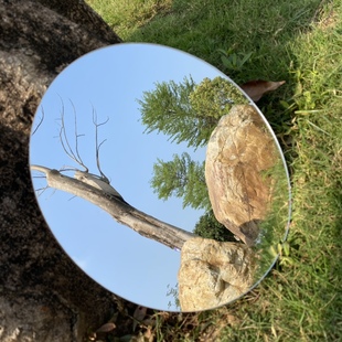 摄影亚克力镜子 拍摄道具镜片酒会装饰镜方形镜圆形拍照化妆镜子