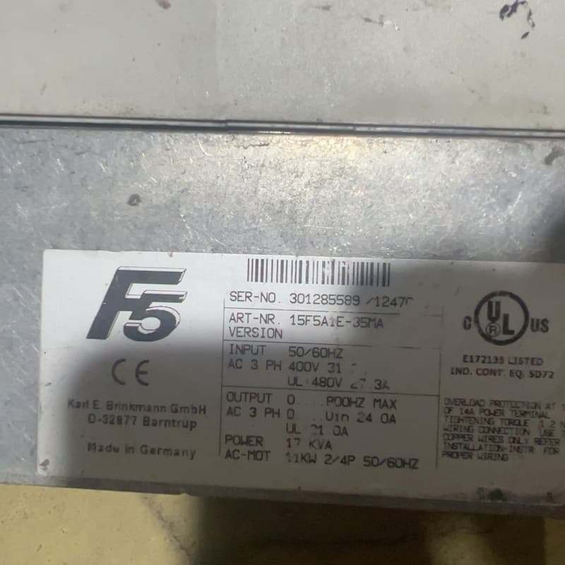 科比F5变频器,15F5A1E-35MA,功能包好出售。外壳--议价商品