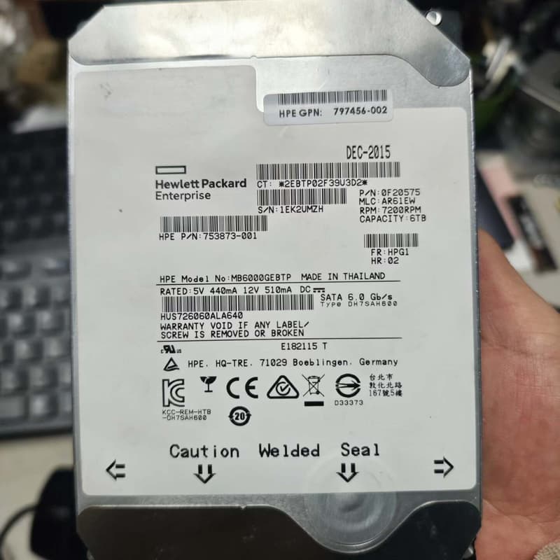 惠普HP 6TB 7.2K sata 3.5寸企业级服务器硬--议价商品