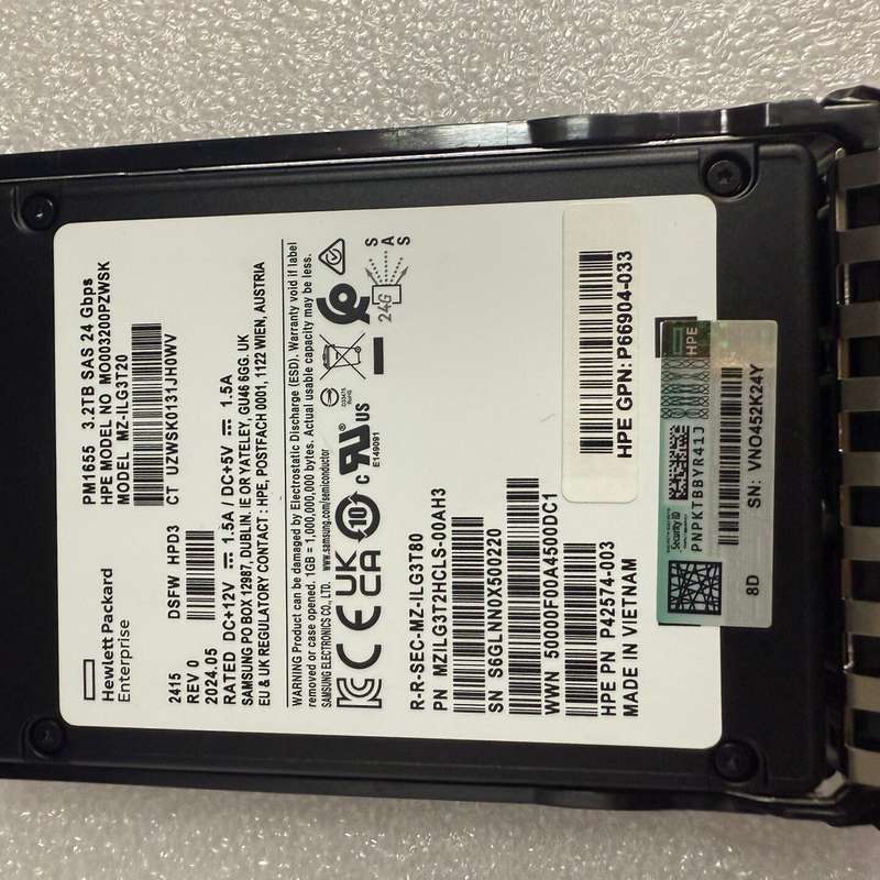 出闲置HPE PM1655 3.2T SAS 24G固态硬盘--议价商品