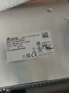 台达LYTE开关电源DRL-24V240W1AA，240W输--议价商品