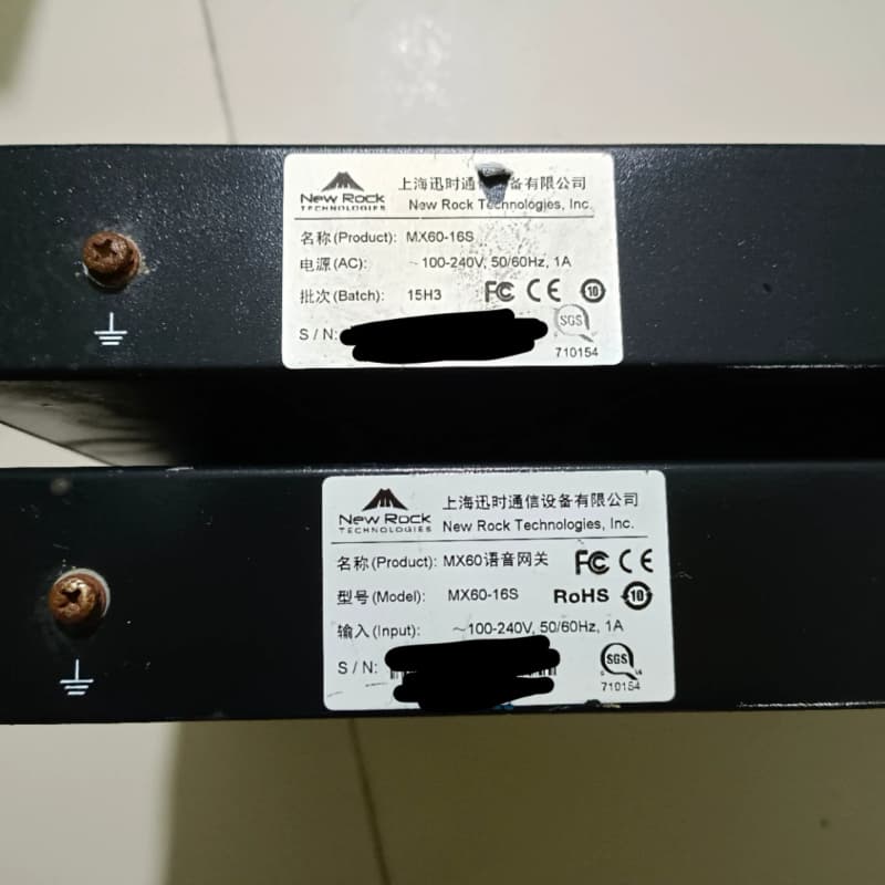 新到两台二手上海迅时MX60-16S语音网关。成色如图,--议价商品