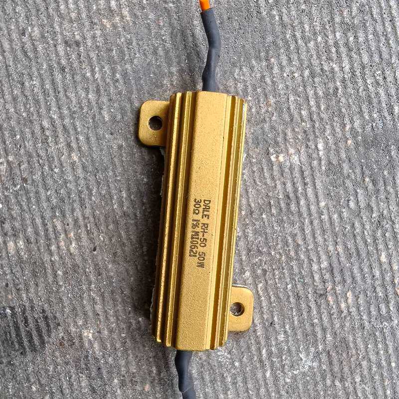 DALE RH-50 50W电阻,金色外壳,带固定孔,功能完--议价商品