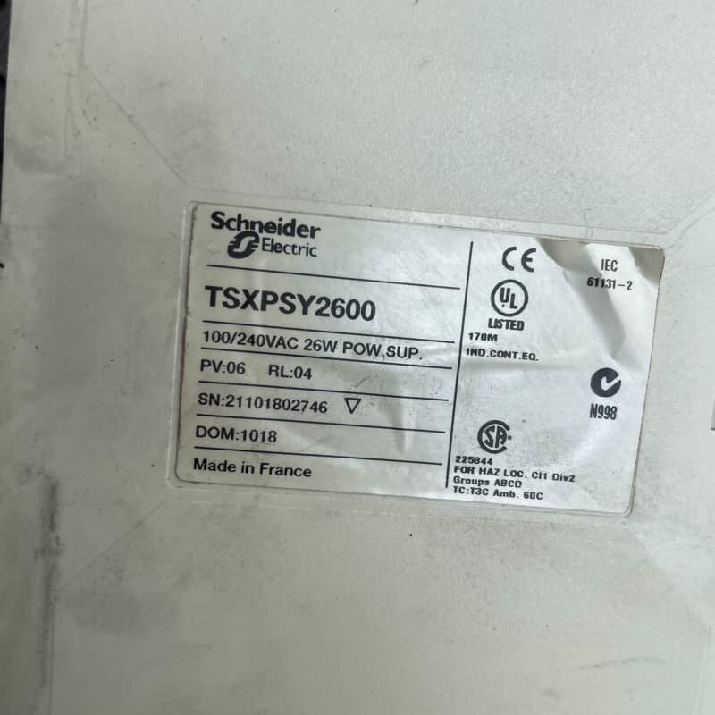 施耐德电源模块型号TSXPSY2600,100/240VAC--议价商品