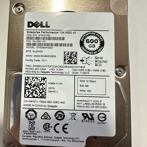 DELL ST600MP0005 4HGTJ 600G SA--议价商品
