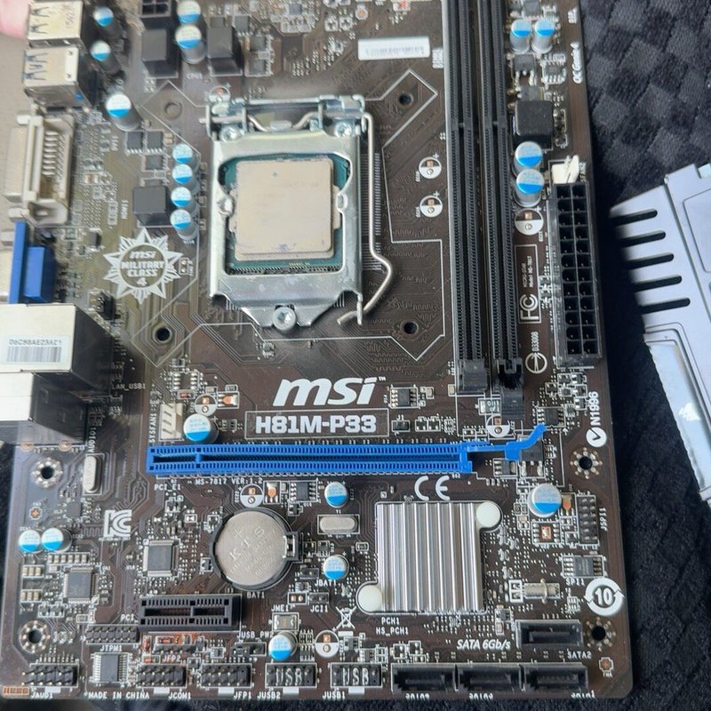 主板msi微星H81M-P33主板，配套挡板，测好发货 代c--议价商品图片