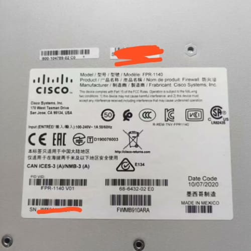 思科（CISCO）千兆企业级网络防火墙 FPR1140-NG--议价商品