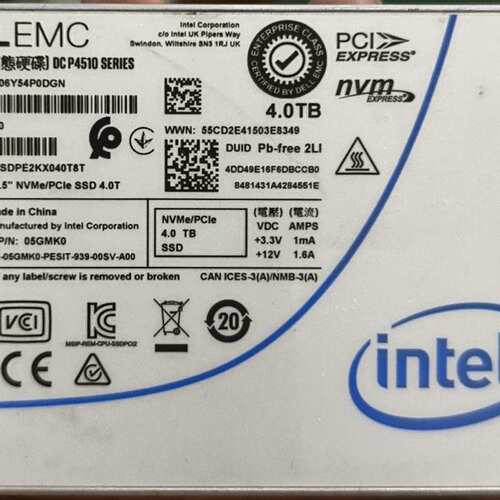 lntel/英特尔P4510 4T U.2企业级固态硬盘健康--议价商品