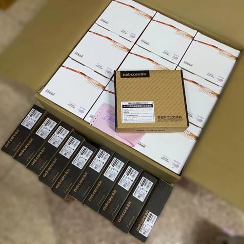 磊科6口百兆poe交换机60w大功率稳定双口上联智能poe交--议价商品