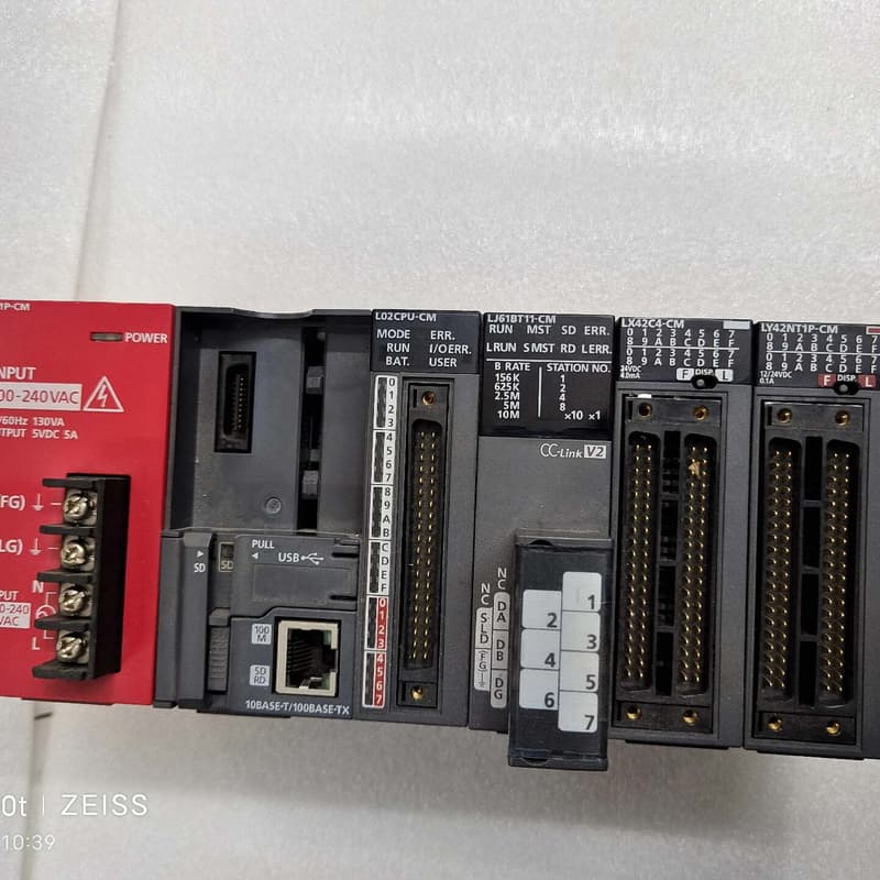 三菱L系列PLC拆机一组,含电源L61P-CM,L02CPU --议价商品