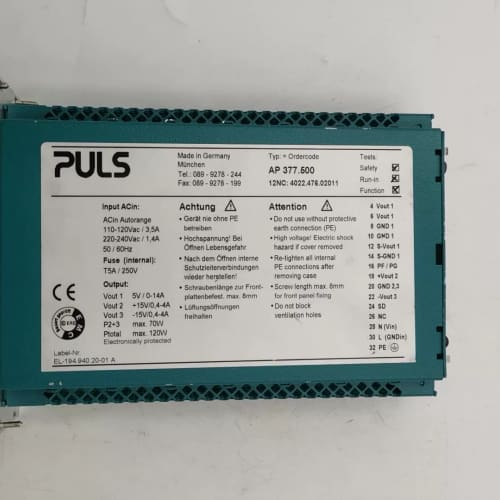 PULS普尔世AP 377.500电源,德国原装,带ASML--议价商品