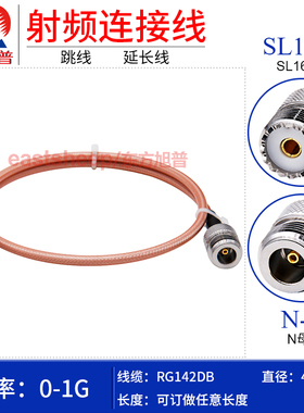 东方旭普 RG142双层镀银对讲电台连接线 SL16/N-KK M/UHF母转N母