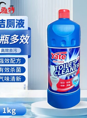 YATE/雅特家居强力马桶清洁剂高效除臭除菌洁厕灵1kg*1瓶装
