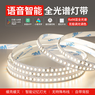已接入米家APP智能led灯带无极调光调色24v低压线形线三色软光带