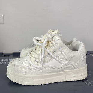 潮鞋 小白鞋 ins网红厚底街拍休闲运动鞋 2024春美拉德板鞋 男女同款